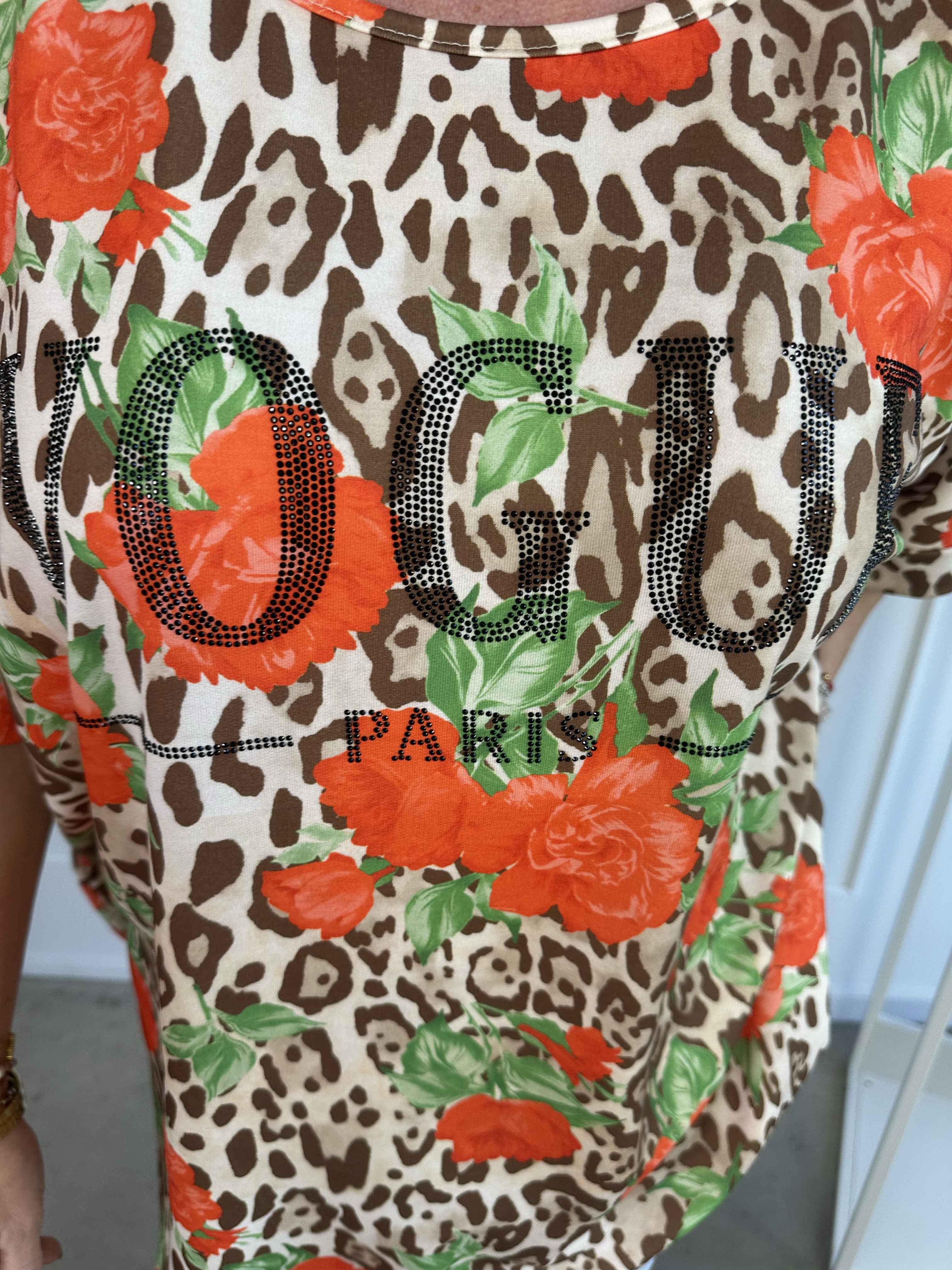 Mintu Leo - T-shirt i mjuk bomull med leopardtryck